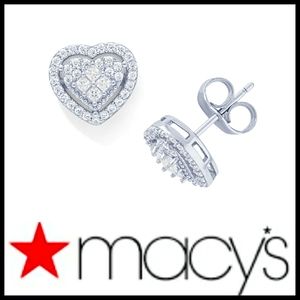 Macy's Heart Halo Stud Earrings